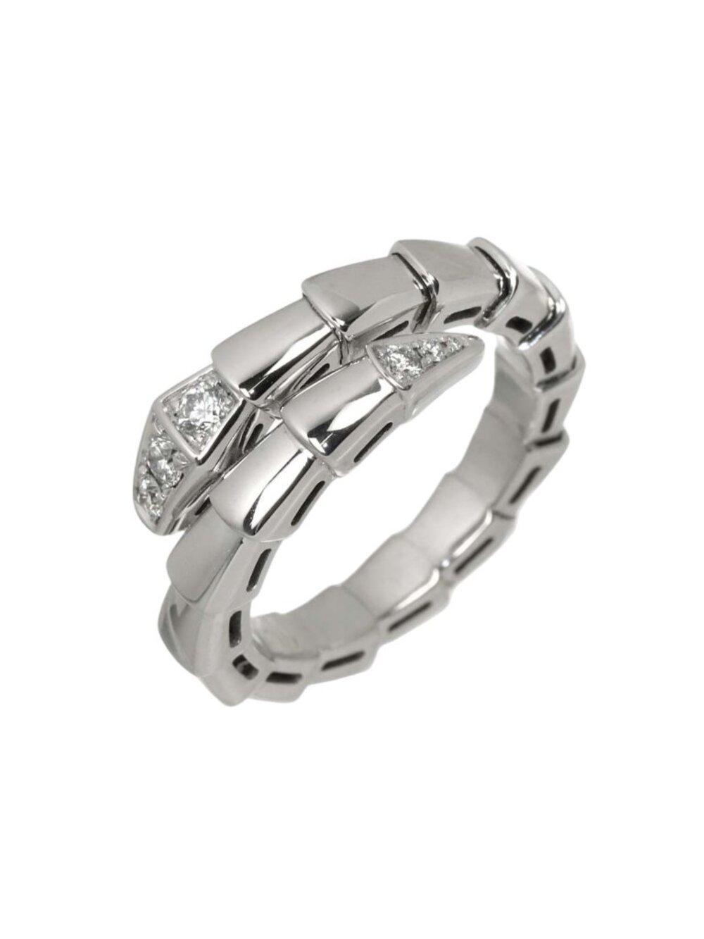 Bvlgari Serpenti Viper Ring Diamond 18k White Gold